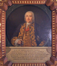 Retrato de Andrés Fernández Pacheco conservado en la RAE.